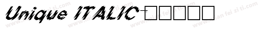 Unique ITALIC字体转换